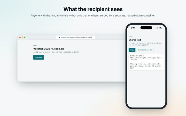 What the recipient sees